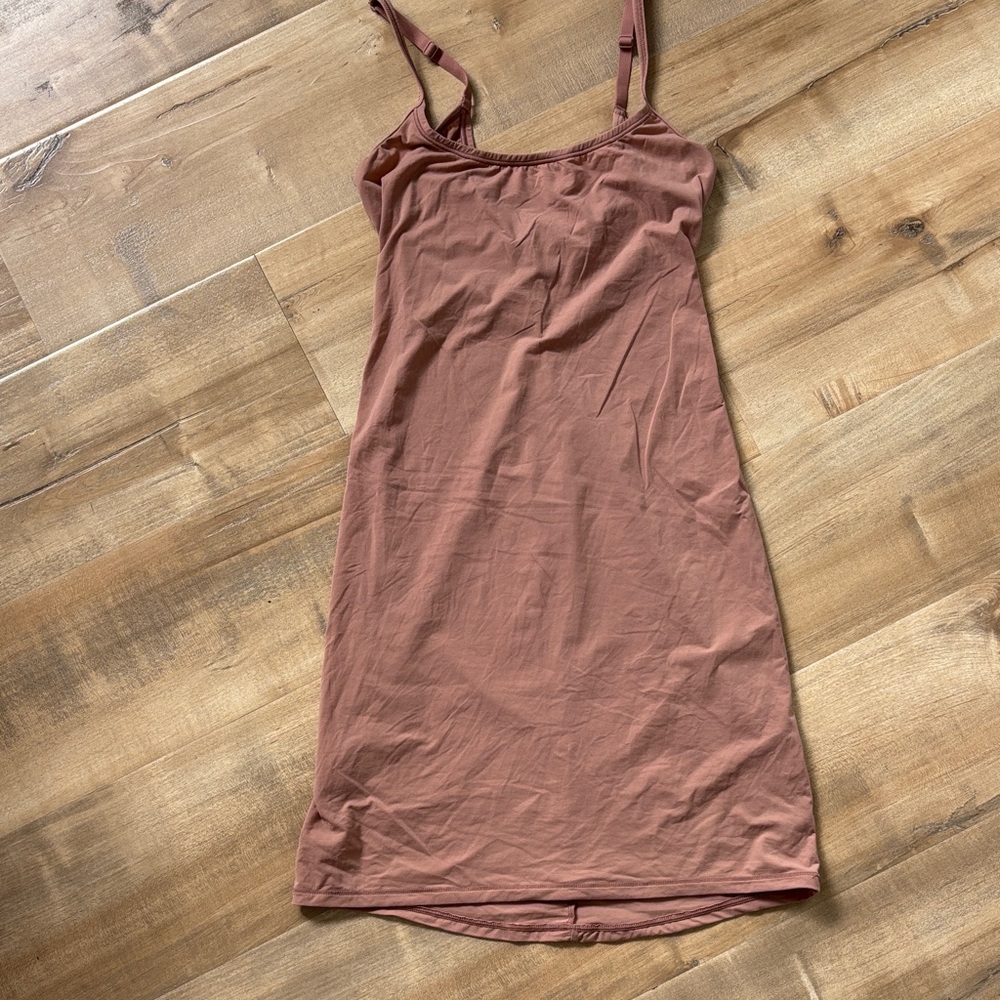 SKIMS Fits Everybody Slip Dress in Rose Clay